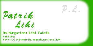 patrik lihi business card